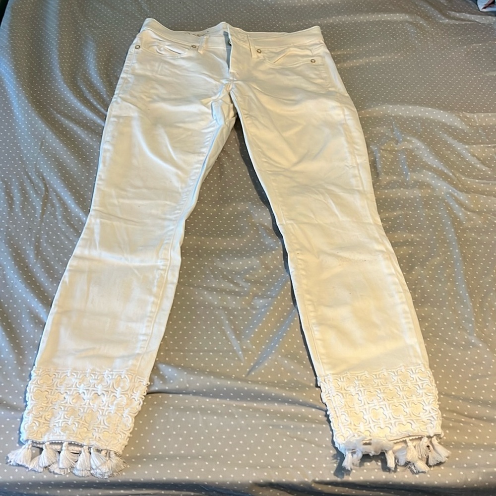 White Crop Lilly Pulitzer Jeans